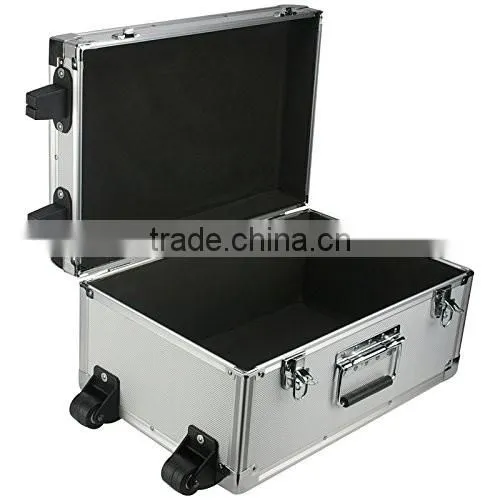 Aluminum Hard Case with Wheels,Aluminum trolley flight storage case