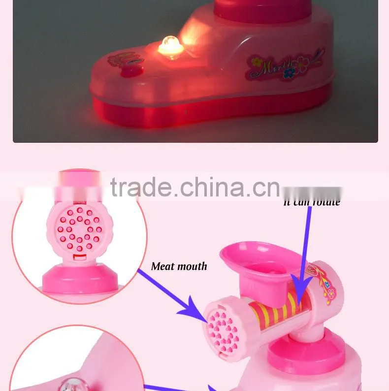 China Manufacturer kids play house Furniture toys mini appliances toys Meat grinder with light