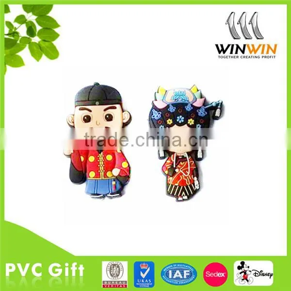 Chinese traditional style 3D fridge magnet/Tang suit fridge magnet