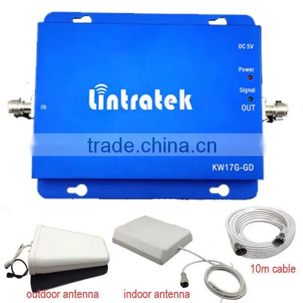 China Easy operation GSM 900mhz&2100mhz mobile signal repeater ,dual band Phone Signal Booster + Antenna