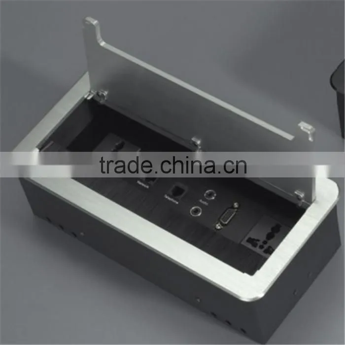BW-T645 Flip Up AC Inlet Socket / Aluminum Desk Socket