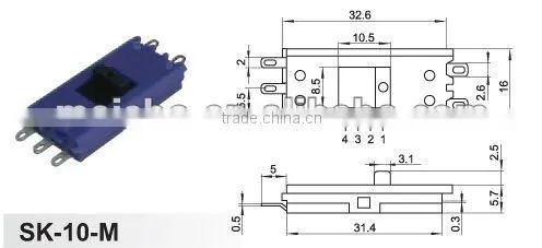 ON OFF mini moulded case circuit breaker