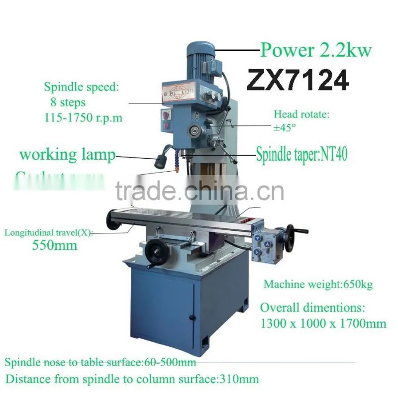ZX7124 SMALL MILLING MACHINE