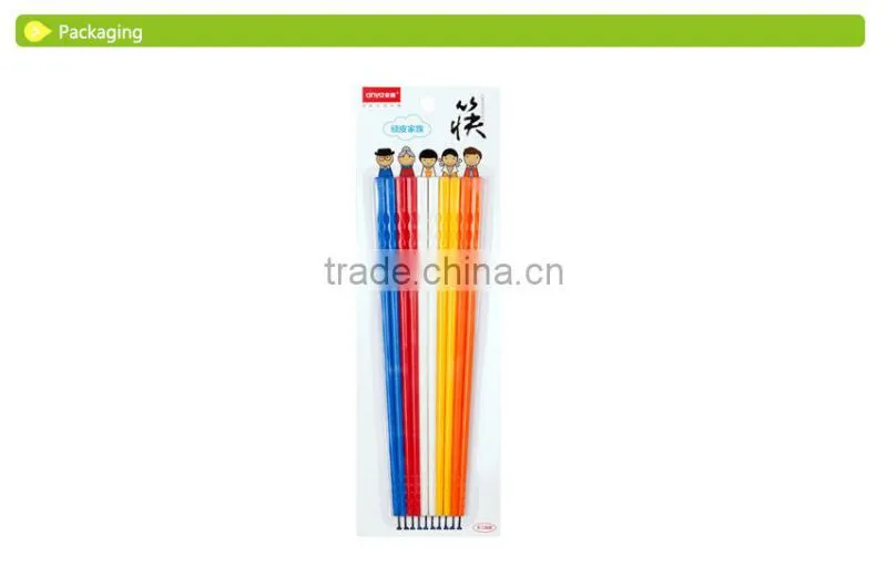 D697 many color chinese style plastic chopsticks(5 pairs)