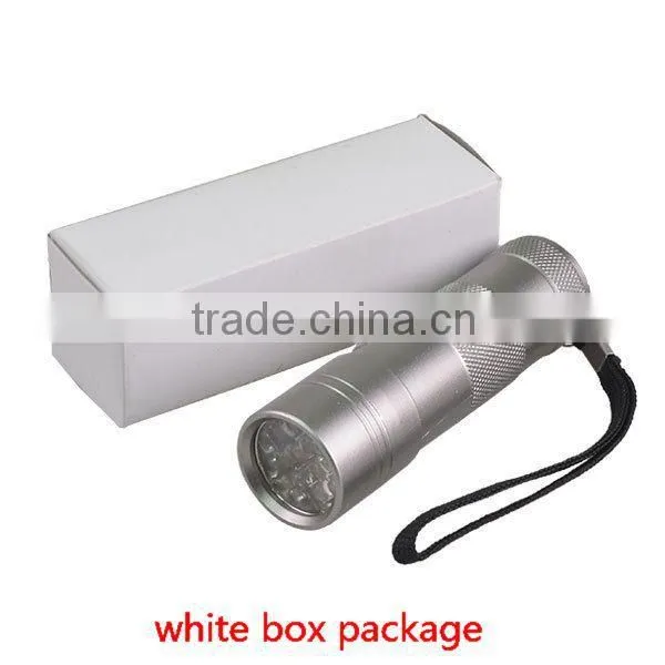 YT-7312DUV led Flashlight 390nm-395nm Wavelength 12 LED UV Flashlight