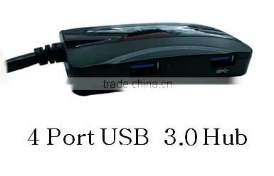 Bank Power 4-Port USB 3.0 Charging Hub Device with High Grade Wire
