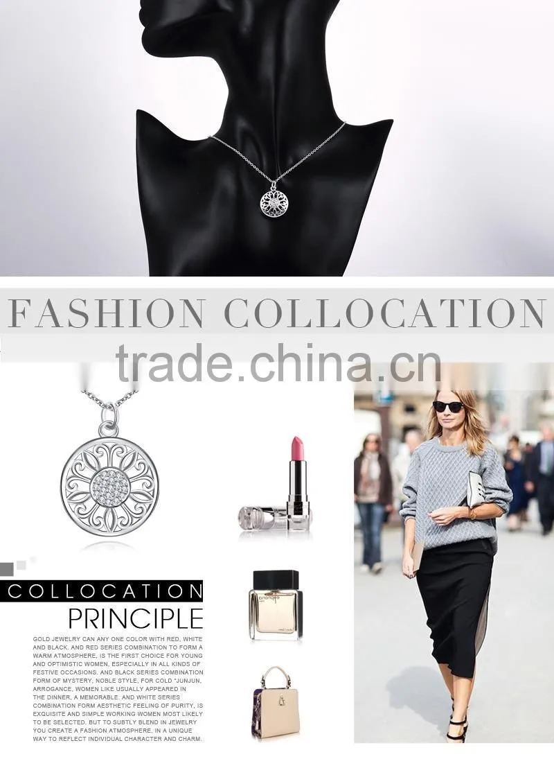 Newest pure silver plated necklace designs jewelry