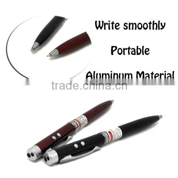 (1500111) 3 in 1 Aluminum Metal Ballpoint Pen Flashlight with Laser Pointer