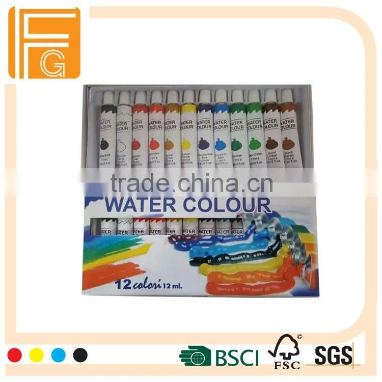 12 colors 12ml water color paint in alum tube