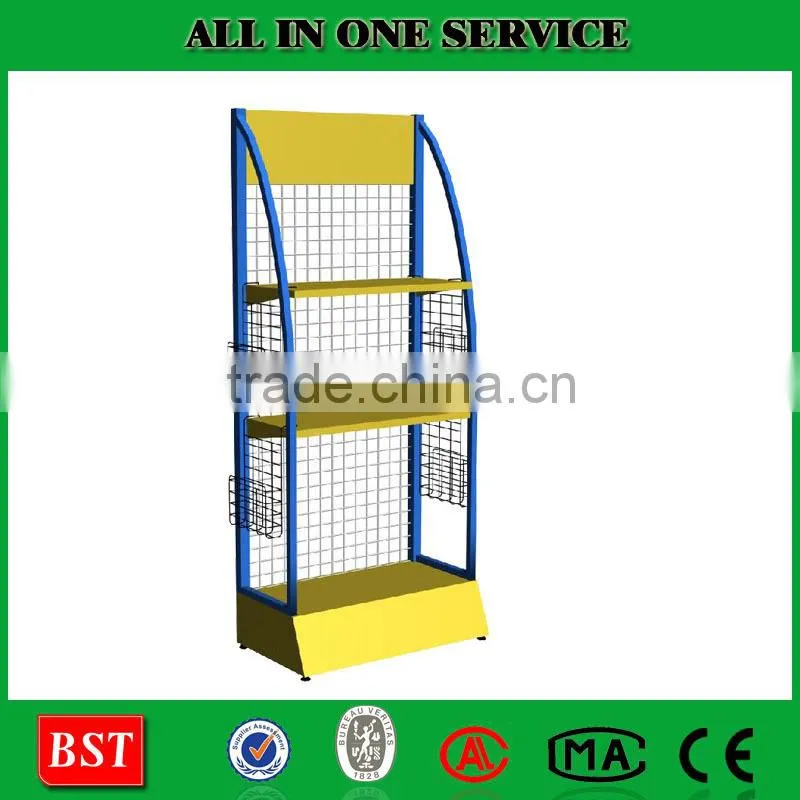 New design for retail store floor hanging metal display rack