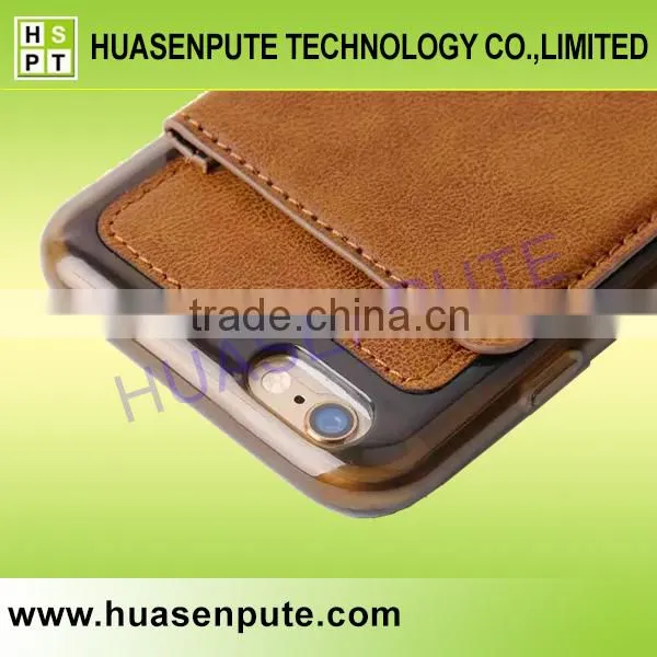 Phone Back Cover Leather Wallet Case For iPhone 6 With Card Slot