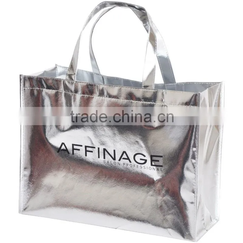 Gold Metallic Non-Woven Reusable Bags