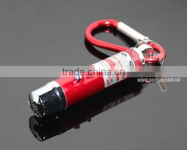3 in 1 Mini Aluminum Carabiner LED Flashlight Torch Lamp Keychain Personality UV Money Detector LED Electric Torch Keyring
