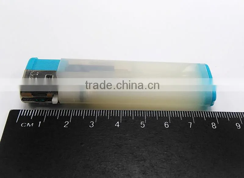 Hot selling semi transparent colored plastic lighter