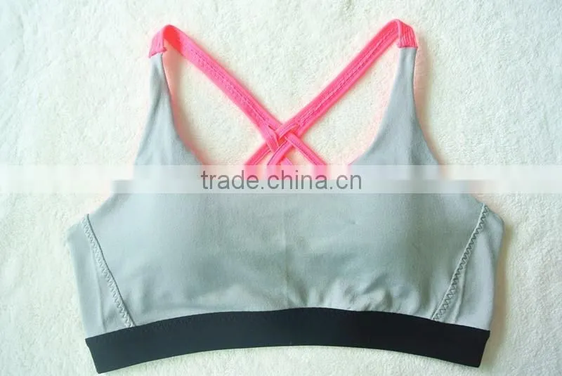 Shantou Wholesale Underwear Factory Women Plain Custom Blank Sports Bra