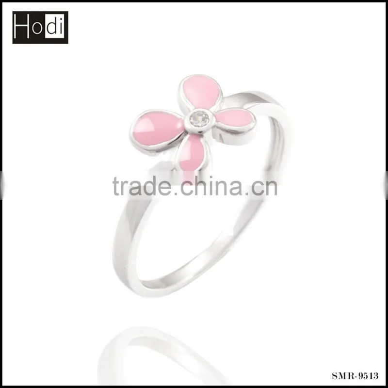 Simple design beautiful butterfly 925 serling silver engagement ring