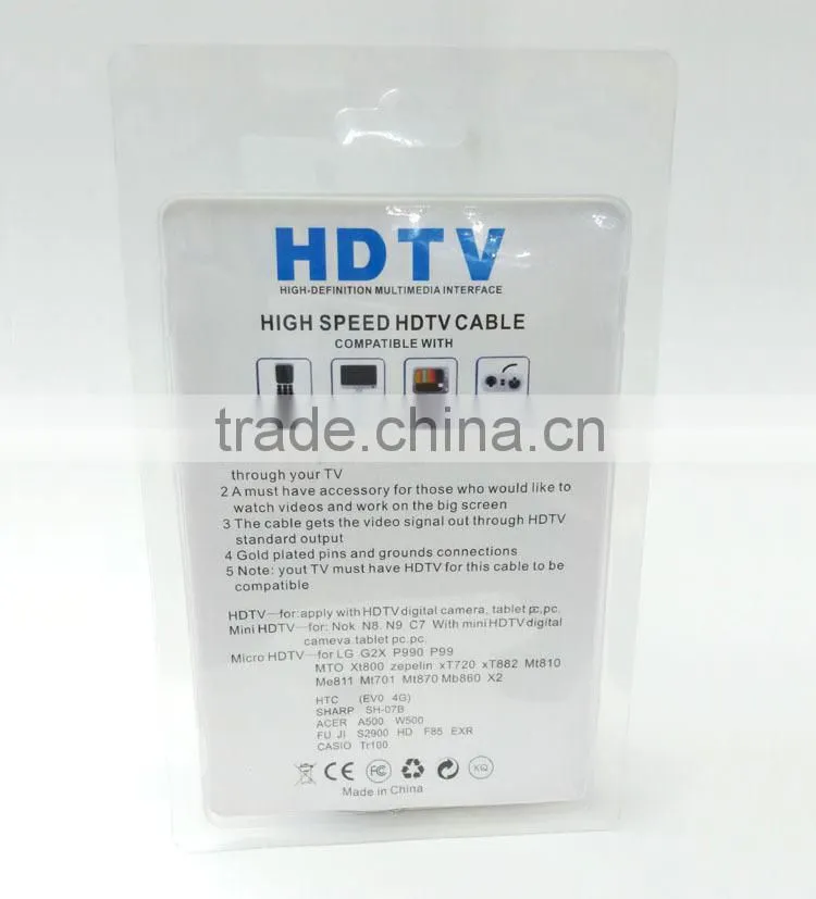Digital mini micro hdmi component 3 in 1 hdmi converter cable for mobilephone camera computer monitor