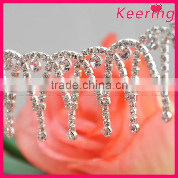 cheap fashion clear stone rhinestone jewelry chain WRC-216