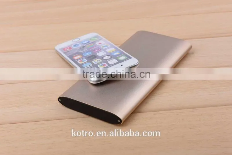 The Newest Portable Aluminium Shell 6000 mah Mobile Quick Charging QC2.0 Power Bank