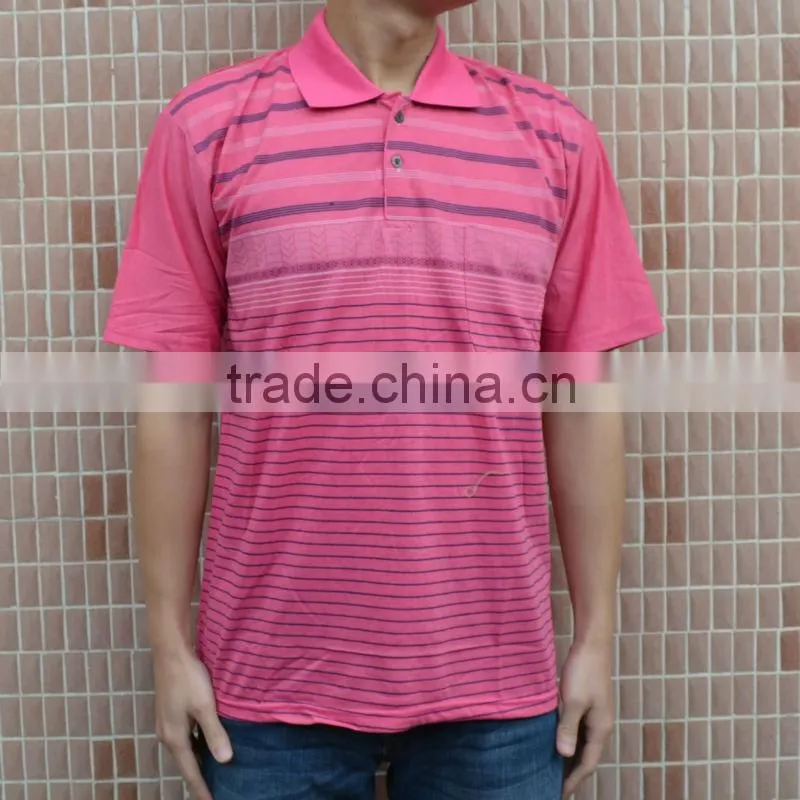Men's cotton blend blank and plain stripe t-shirts
