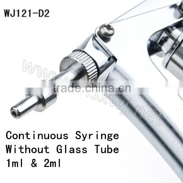 Metal Automatic Self Refiling Vaccinator, Continuous Syringe Without Glass Tube ,WJ121-1