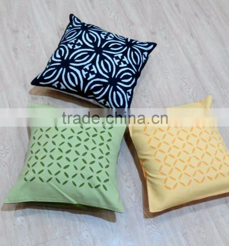 Handmade Cutwork Cushion Covers