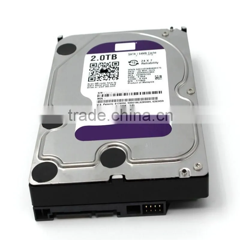 stock new 3.5 HD 2TB SATA 5400rpm 64MB internal hard disk drive for surveillance