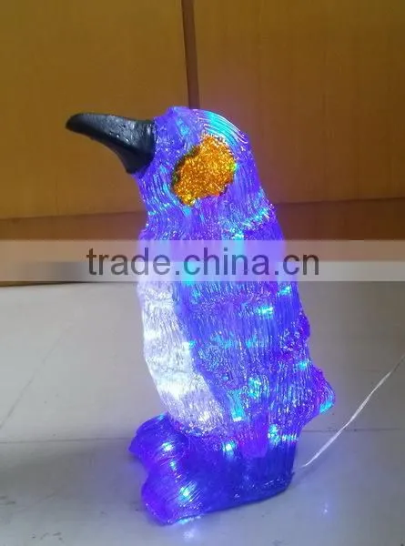 3D acrylic penguin motif LED christmas light