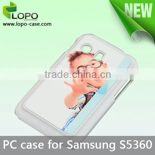 Blank sublimation, hard plastic case for Galaxy Ace S5360
