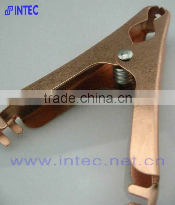 Jumper Wires Alligator Crocodile Roach Test Clip Plastic Handles Crocodile clips 85mm black color I00122