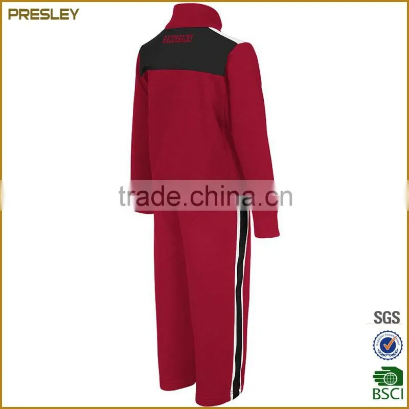 Customized track suit / golden velvet/ super poly track suit sports suit