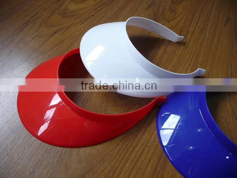 Promotional cheap and useful Plastic sun visor hat