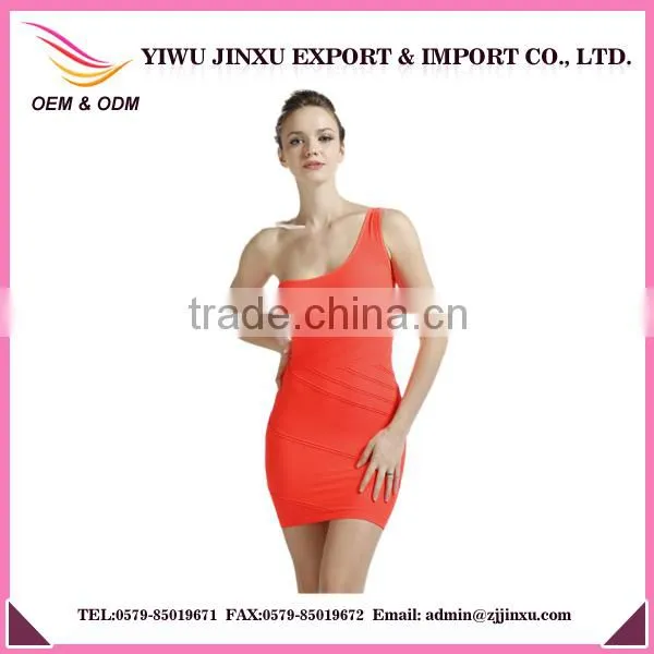 Hot Selling Single Strap Tight Evening Dresses for Women
