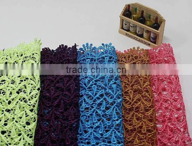 18.5cm Bulk Wide Embroidery Cotton Lace Trim,Color Lace Trim For Clothing