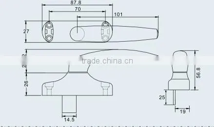 Zinc alloy luxury handle DTA04B