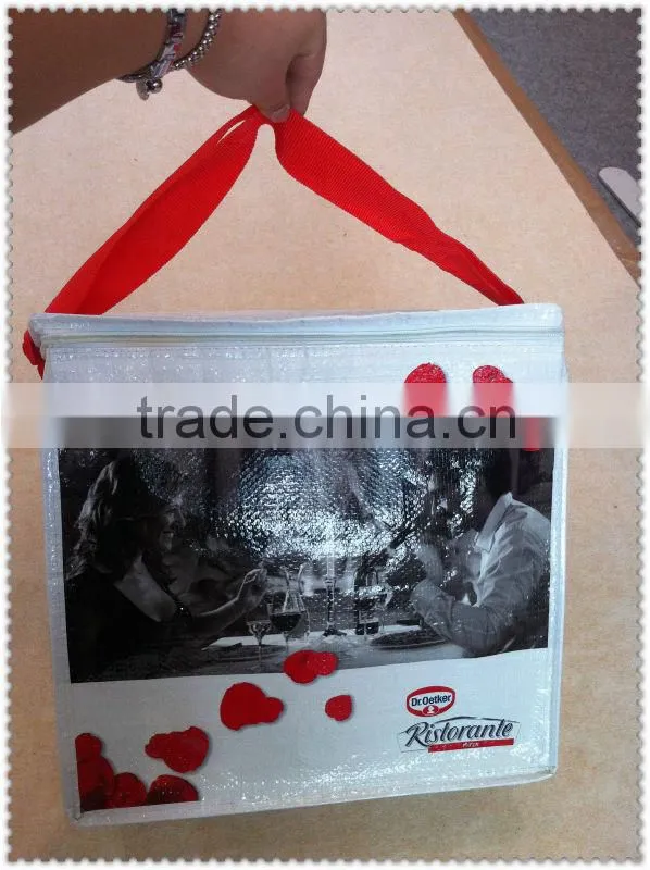Ristorante pp woven with laminated cooler bags for food