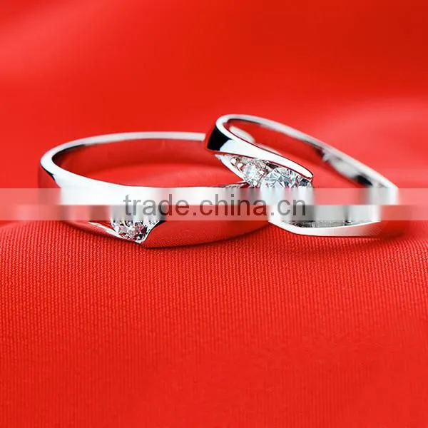 china factory wholesale a little cz diamond heavy plain ring 925 sterling silver jewelry
