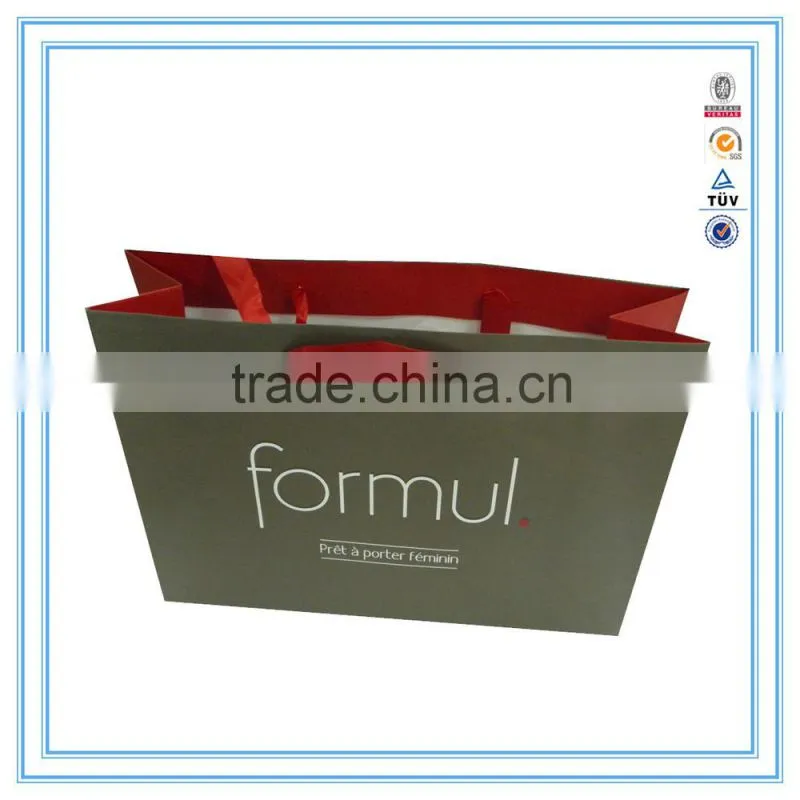 alibaba wholesale formul printing LOGO paper shopping bag custom paper bag