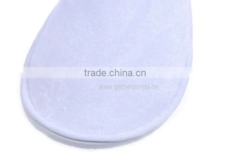 EVA Sole White Velour Hotel Slipper