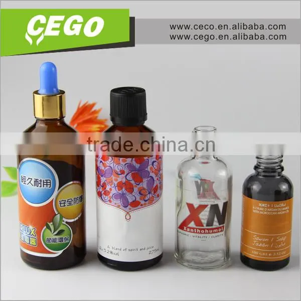 30 ml black ejuice amber clear round glass dropper bottle