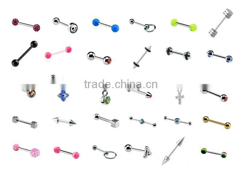 fake industrical piercing jewelry-GL10011-eyebrow jewelry-adhesive piercing jewelry