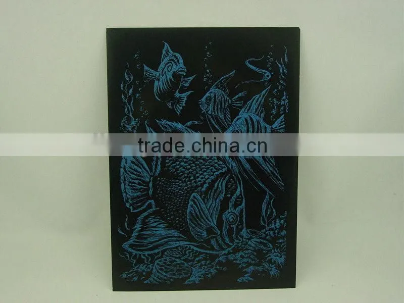 Engraving card/Scrap art foil/foil card/Parrot designed foil paper engraving art