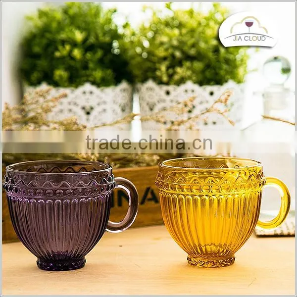 drinking glass cup with handle glass tea cups