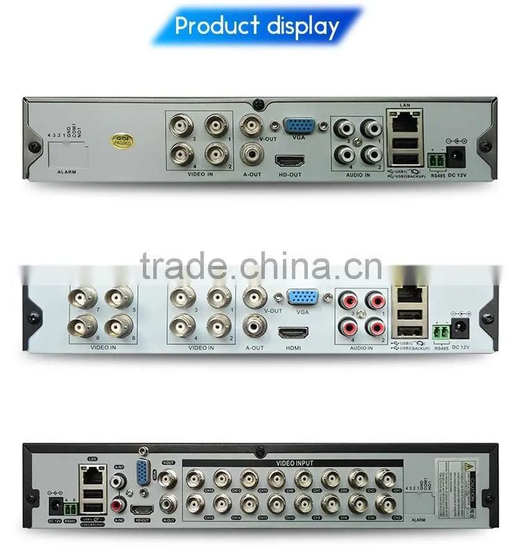 Vitevision AHD H.264 optional 4 8 16 channel hi-tech HDMI DVR used with DVR kit