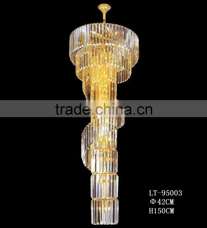 Crystal Spiral Long Empire Chandelier Lamps 92019