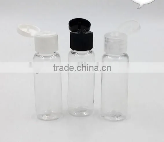 plastic pet bottle 60 ml with flip top cap