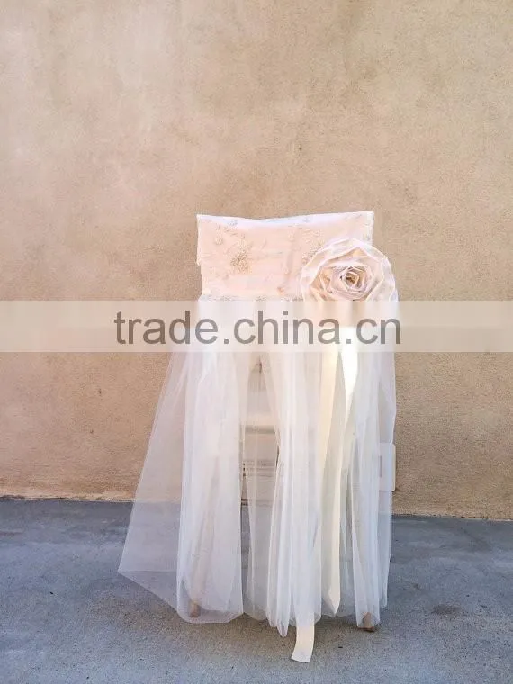 Colorful organza spandex chair sashes for wedding party hotel wholesale