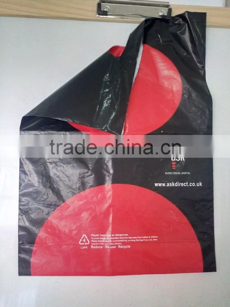Custom logo die cut bag wholesale plastic promotional bag