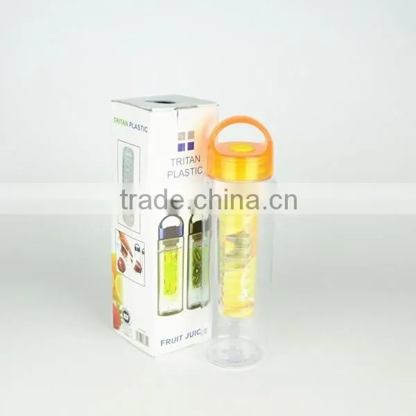 various style plastic water bottle fruit infuser