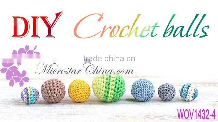 WOV1433 Handmade 14mm IN Stock DIY Ball Woven Beads Crochet Knitting For Sales